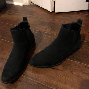 Black Suede Chelsea Boots